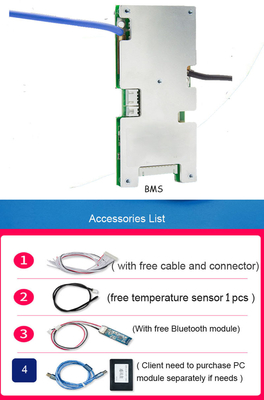 6S ถึง 10S Smart BMS System แอปพลิเคชั่นแบตเตอรี่ลิเธียม 20A ถึง 60A ปัจจุบัน