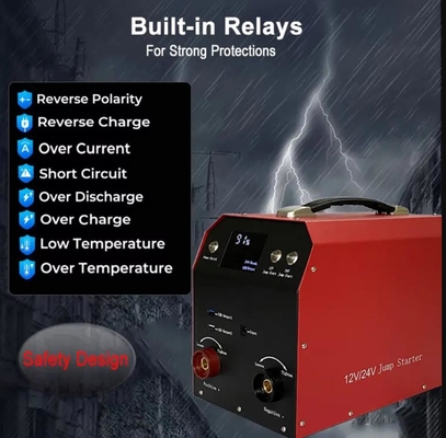 เครื่องชาร์จแบตเตอรี่รถยนต์แบบพกพา 12V 24V รถ Jump Starter Heavy Duty Design