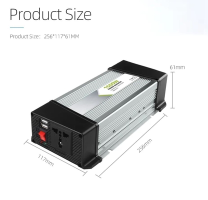 1.5KW DC AC Power Inverter 12v ถึง 230V Solar Modified Sine Wave Inverter ประสิทธิภาพสูง