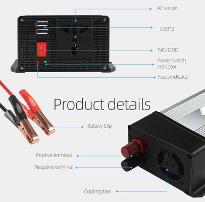 1.5KW DC AC Power Inverter 12v ถึง 230V Solar Modified Sine Wave Inverter ประสิทธิภาพสูง