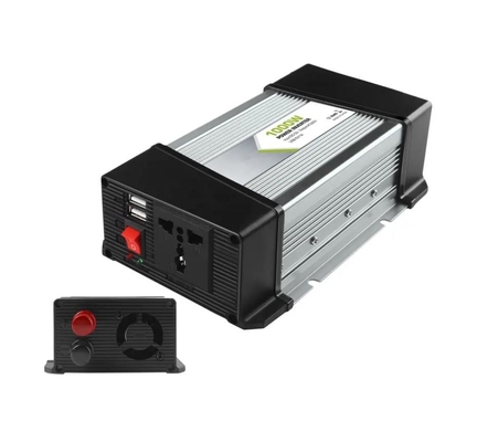 DC เป็นไฟฟ้ากระแสสลับแก้ไขไซน์เวฟอินเวอร์เตอร์ 12v ถึง 220v 1000W DC AC Power Inverter