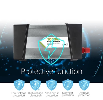 DC เป็นไฟฟ้ากระแสสลับแก้ไขไซน์เวฟอินเวอร์เตอร์ 12v ถึง 220v 1000W DC AC Power Inverter
