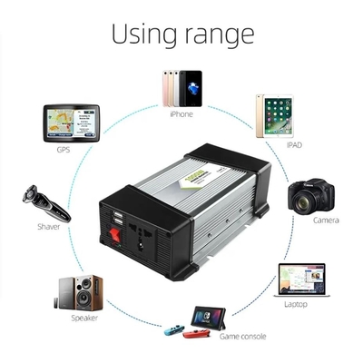 DC เป็นไฟฟ้ากระแสสลับแก้ไขไซน์เวฟอินเวอร์เตอร์ 12v ถึง 220v 1000W DC AC Power Inverter