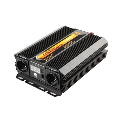 1000W 12v ถึง 220v Power Inverter 12V ถึง 110V รถอินเวอร์เตอร์พร้อมช่องจ่ายไฟ AC คู่