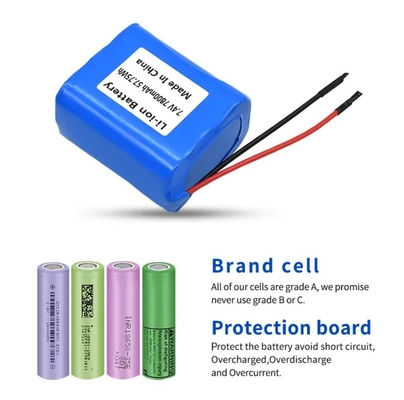 2600mah 3000mah 3.7V 7.4V 7800mah 9ah 18650 แบตเตอรี่ลิเธียมไอออนแบบชาร์จไฟได้