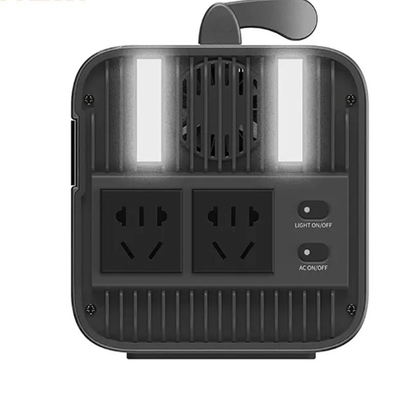 เอาต์พุตอินพุต 110V / 220V 600wh สถานีไฟฟ้าแบบพกพาพร้อมพลังงานแสงอาทิตย์และแสง 4w