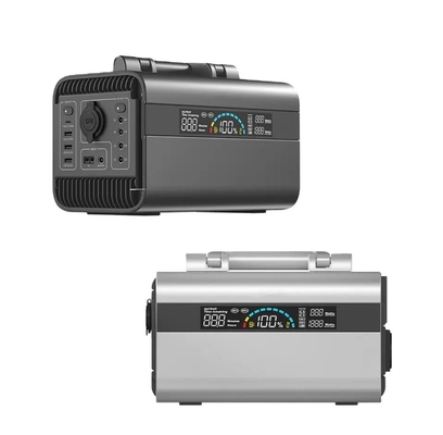 จอ LCD ขนาดใหญ่ตรวจสอบไฟฟ้าด้านซ้าย แบบพกพา แคมป์ปิ้ง Power Bank แบบชาร์จไฟได้ AC