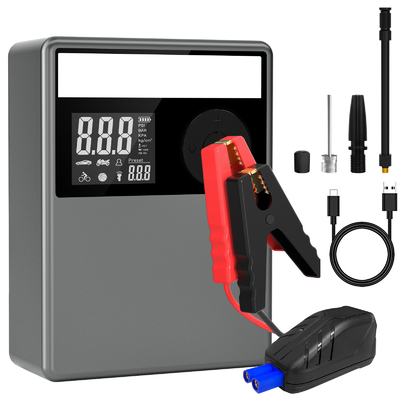 Jump Starter Power Pack with Air Compressor 12V 2000A 12000mAH Car Battery Booster เครื่องชาร์จแบตเตอรี่รถยนต์แบบพกพา