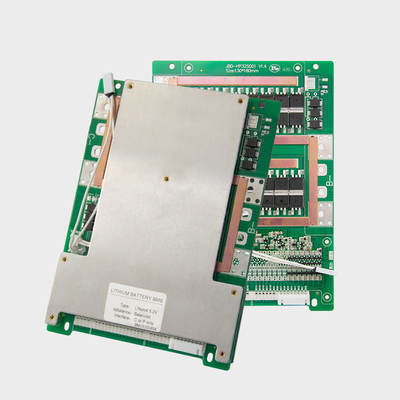 3.2V Lifepo4 Common Port BMS 32S 96V 80A พร้อม PCB ควบคุมอุณหภูมิสองเท่า
