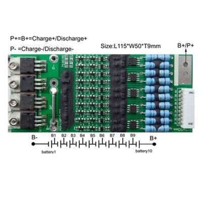 ระบบ BMS ลิเธียมไอออน 48V, BMS 3S 20A สี่ชั้น OEM ODM