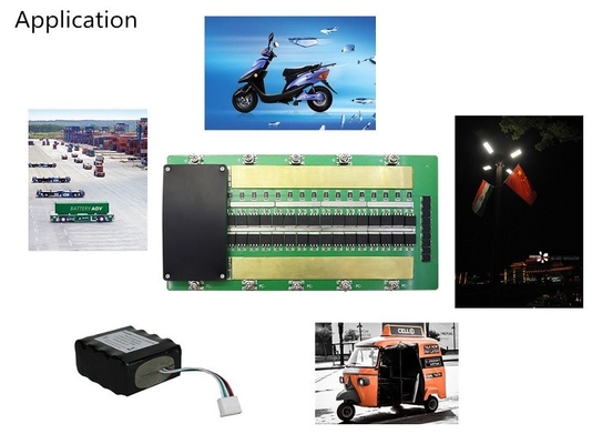 24S 60A ใช้งาน BMS lifepo4 , BMS พร้อมบาลานซ์ FR-4 วัสดุ
