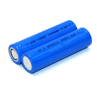 IFR 18650 LiFePO4 เซลล์แบตเตอรี่ 10A 3.2V 1100mah พร้อมอัตราการคายประจุสูง