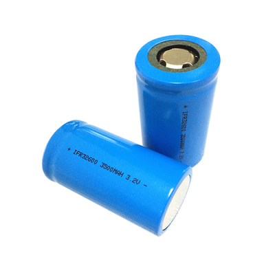 3500mah LiFePO4 เซลล์แบตเตอรี่ IFR 32600 รอบลึก 3.2V ชาร์จใหม่ได้