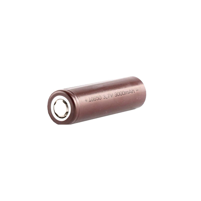 18650 เซลล์แบตเตอรี่ลิเธียมไอออน 3.7 โวลต์ 20A 3000mah 18 × 65 มม. ขนาด