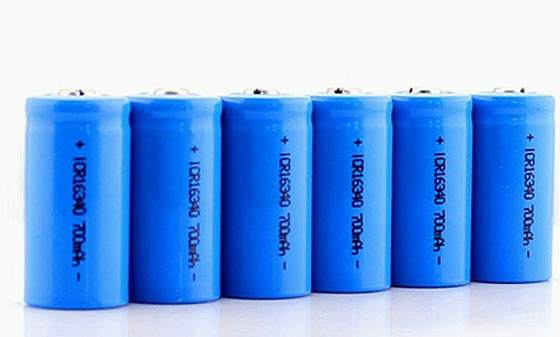RCR123A เซลล์แบตเตอรี่ลิเธียมไอออนรอบลึก 3.7V 700mah 16340