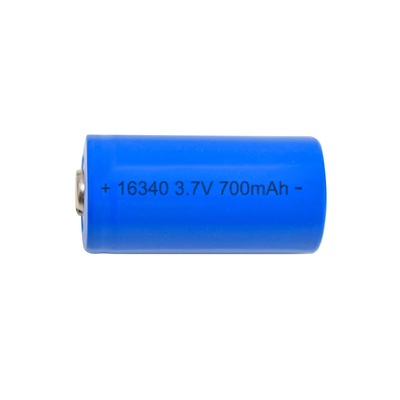 RCR123A เซลล์แบตเตอรี่ลิเธียมไอออนรอบลึก 3.7V 700mah 16340