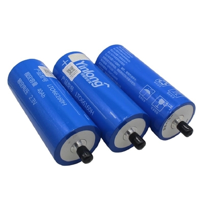 แรงดันไฟ 2.3V LTO 66160H 40ah สำหรับชุดแบตเตอรี่เครื่องเสียงรถยนต์อัตราส่วนการชาร์จ 10C