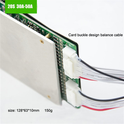 50A 20S 60V 72V LiFePO4 BMS ระบบจัดการแบตเตอรี่พร้อมระบบป้องกันอุณหภูมิ