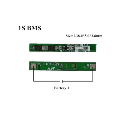 1S 2A Li Ion BMS PCM แผงป้องกันแบตเตอรี่พร้อมแถบนิกเกิล