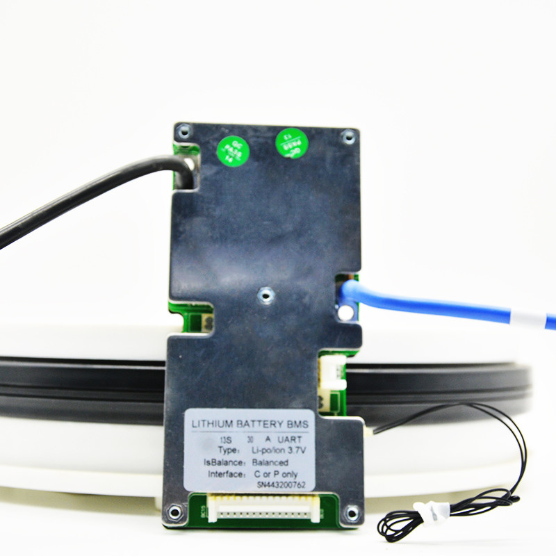 Li Ion Smart BMS UART, BMS 13S 48V 40A 140 มม. × 62 มม. × 16 มม. ขนาด