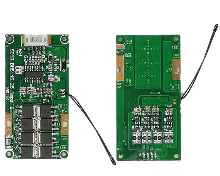 Common Port 4S 10A BMS 14.8V พร้อมตัวควบคุมอุณหภูมิ 66×34mm size